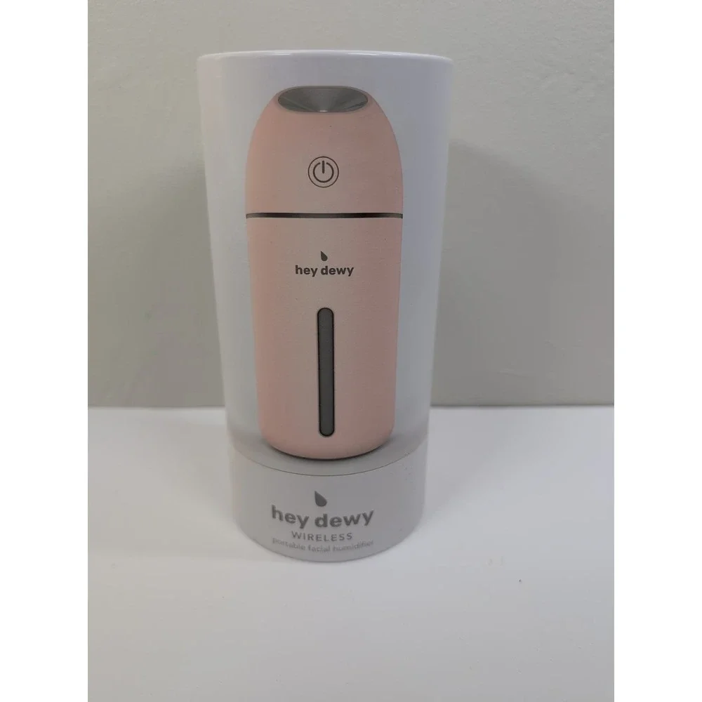Hey Dewy Cordless Rechargeable Portable Daily Humidifier Blush‎ Color New